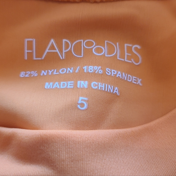 (1607) Flapdoodles Children's Outdoor Sun/Swim Shirt, UPF-50, Size: 5 Orange - Picture 6 of 12